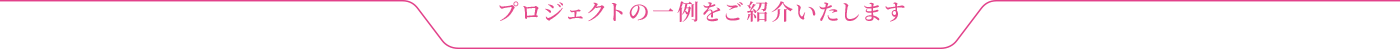 プロジェクトの一例をご紹介いたします